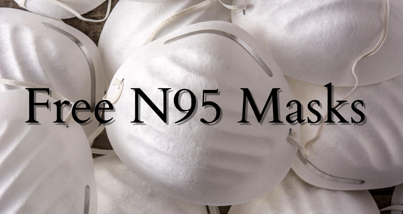 Graphic promoting free N95 face masks available for pickup to help protect Michigan residents from COVID-19.